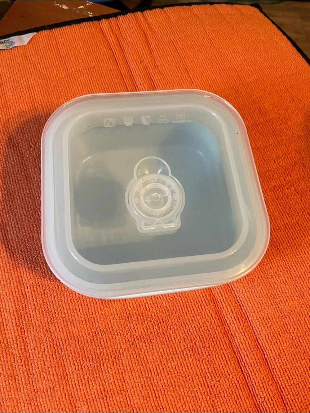 Rae Dunn Gray 'YUM' Food Storage Container with Clear Lid